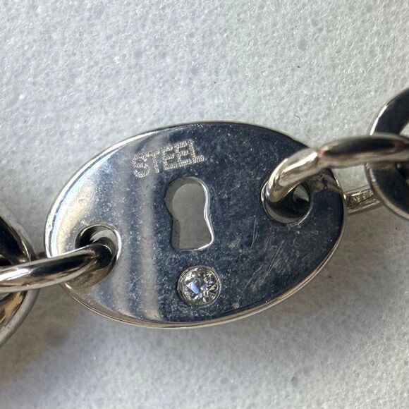 Fossil Stainless Steel Brown Resin Link Bracelet - Picture 8 of 10